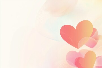 Aufkleber - A soft vector background featuring multiple hearts in varying sizes and shades of pink and red, ideal for love and affection themes.

