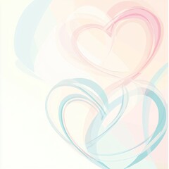Aufkleber - A soft vector background featuring multiple hearts in varying sizes and shades of pink and red, ideal for love and affection themes.

