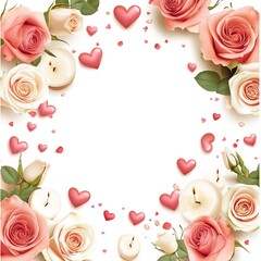Aufkleber - Special vector background for Valentine's Day or love-themed designs, with hearts, soft colors, and elegant patterns.