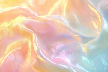 Poster - Smooth silk fabric with a gentle shine in pastel colors creating a soft texture