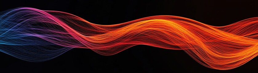 Aufkleber - Abstract flow of vibrant colors creating a dynamic visual energy.