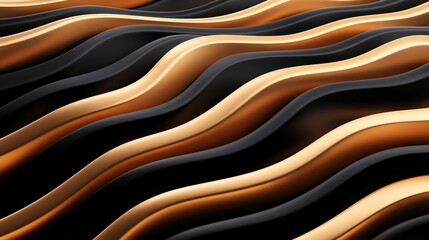 Poster - Abstract wavy lines in rich colors creating a dynamic and modern visual effect.