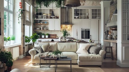 Wall Mural - Living room in a kitchen