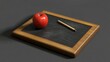 © Rere_Art151 - Red Apple Chalkboard And Chalk Still Life
