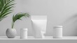 © Rere_Art151 - White Packaging Mockup With Tropical Plant