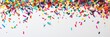 © sweet_mellow - Multicolored confetti scattered vibrantly on a blank white backdrop creating a festive atmosphere