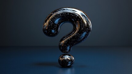 Wall Mural - Cosmic Question Mark, Dark Studio, Inquiry