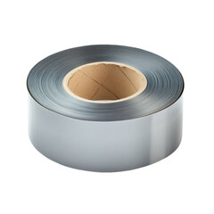 Poster - The image shows a roll of light gray reflective material on a black background, likely used for safety or signage.