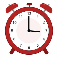 Wall Mural - THE  alarm clock isolated on a  white background