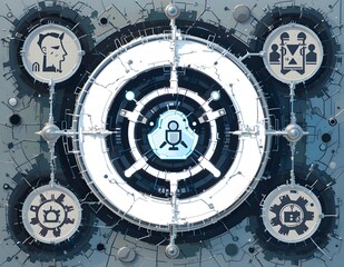  Background with gears.