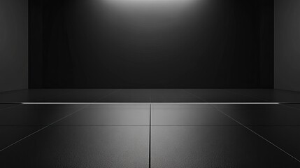 Aufkleber - Exploring the depths of minimalism with geometric shapes and shadows in a highly stylized, darkened setting