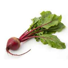 Fresh Beetroot with Green Leaves Isolated Trasnparent Background, Png Isolated, Trasnparent Background