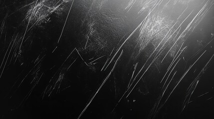Poster - Intriguing patterns emerge on a glossy black surface reflecting light in an artistic display of texture and depth during midday