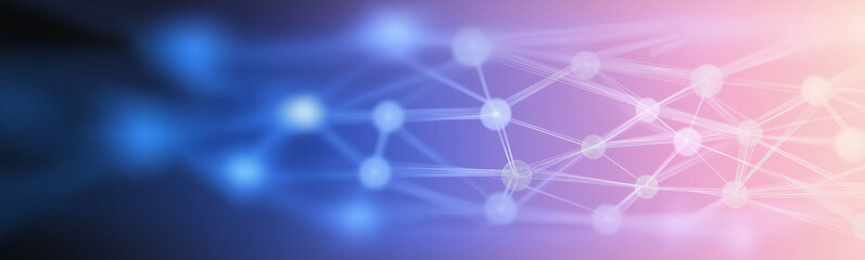 Aufkleber - Network connecting points of data showing global communications and futuristic technology