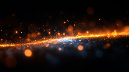 Aufkleber - Vibrant cosmic swirl with shimmering particles illuminating the dark expanse in a surreal display of colors and light
