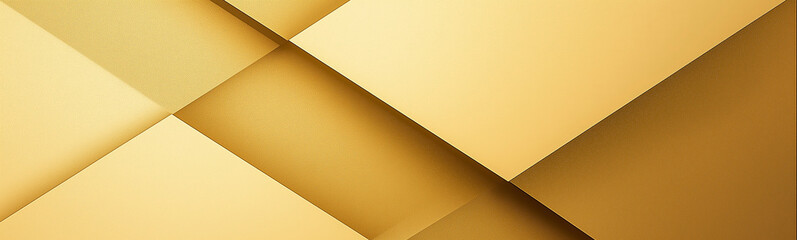 Aufkleber - Geometric shapes creating dynamic composition in a gold abstract background