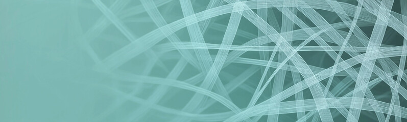 Poster - Abstract turquoise green background showing intertwined lines creating dynamic composition