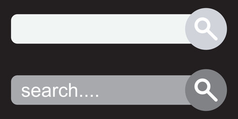 Poster - Magnifying glass search button and microphone web elements