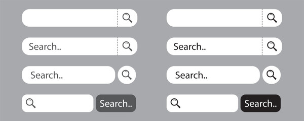 Poster - Search bar isolated on transparent background. Search icon for site web