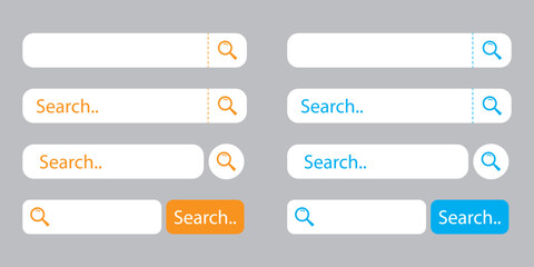 Poster - Search bar isolated on transparent background. Search icon for site web