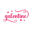 © AllYearRoundDesigns - Galentine valentine typography text on plain white transparent isolated background for card, shirt, hoodie, sweatshirt, apparel, tag, mug, icon, poster or badge