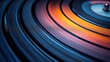 © RONNY - Spinning vinyl record close-up, warm tones, music background