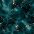 © MD - Teal and Gold Marble Texture: Luxurious Crackle Pattern Background