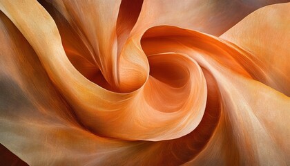 Aufkleber - Abstract Orange Swirls: a mesmerizing dance of flowing curves and warm hues, evoking a sense of movement, energy, and captivating visual appeal.