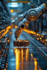 Poster - Robotic System Assembling Parts in a High-Tech Factory Production Line