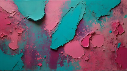 Poster - Abstract composition with warm colors depicting energy and movement in a textured background.