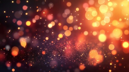 Poster - captivating night bokeh background with sparkling lights and empty space for custom text