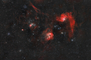 Wall Mural - cosmic nebula ic-405. photo through an amateur telescope.
