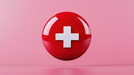 Wall Mural - minimal medical alert button with one-touch operation