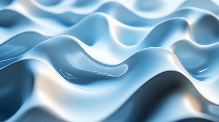 Wall Mural - Abstract Blue Liquid Wave Background Design Modern Fluid Texture Smooth Elegant Swirling 3D Render  