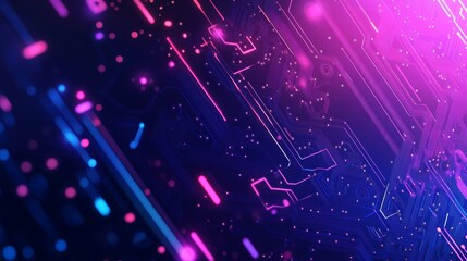 Poster - brightly glowing ai chip on light circuit board on technology blue background. cpu processor or semi
