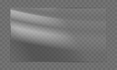 Wall Mural - transparent acrylic screen with smooth edges – high-quality vector.