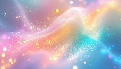 Poster - Colorful abstract gradient with sparkling bokeh