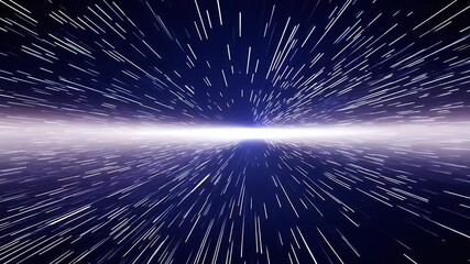 Sticker - video of traveling horizontally in hyperspace stars creating a mesmerizing background of endless movement