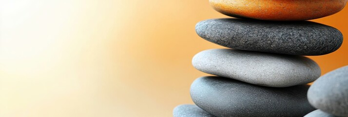 Poster - Smooth Stones Stacked in Harmony Representing Balance and Diversity in Natures Artistry