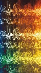 Poster - Understanding the Electromagnetic Spectrum With Vibrant Wave Patterns and Energy Frequencies