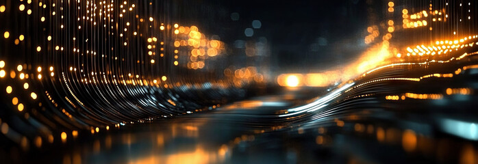 Aufkleber - Digital background perfect for tech processes, neural networks, artificial intelligence, data transfer and encryption, digital archives, sound and graphic presentations, science, education, etc.