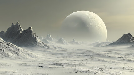 Wall Mural - lunar landscape moon surface