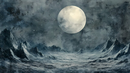 Wall Mural - lunar landscape moon surface
