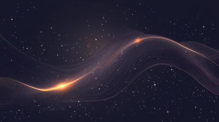 a plain galaxy with twinkling stars, minimalist 2d vector art, basic curves and dots, simple and cle