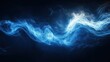 © Nowell Studio - Abstract glowing blue energy wave with dynamic motion on dark background