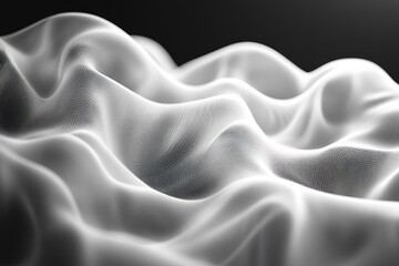 Poster - Curves and lines create a soothing visual experience, showcasing the artistry of single-line typography. The monochrome landscape emphasizes simplicity and elegance, inviting contemplation