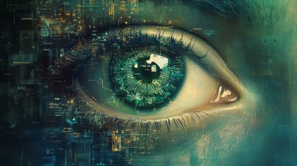 Poster - lock icon. cyber ​​security and data protection concepts and privacy. innovative concept of advanced