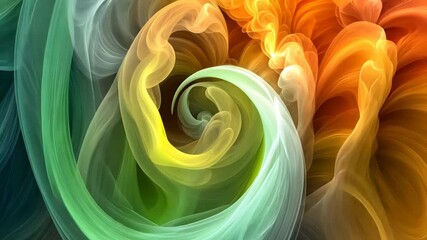 Poster - Colorful swirling abstract art created with fluid shapes and vibrant hues in a dynamic display of motion and energy