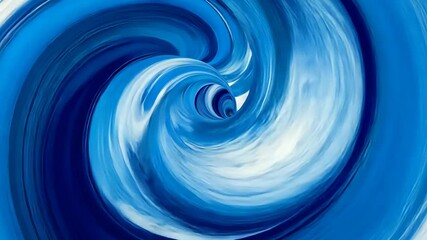 Poster - Swirling blue patterns create a dynamic abstract design reminiscent of ocean waves in motion