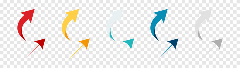 Wall Mural - arrow icon set. colored arrow symbols. arrow of different types. arrow isolated vector graphic eleme